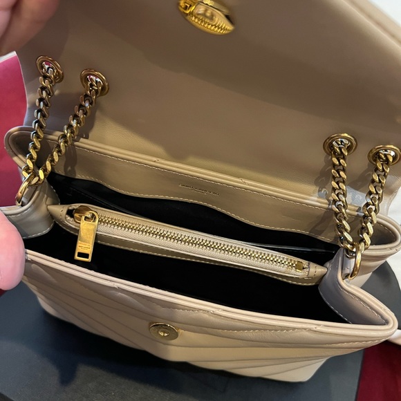 SOLD- Saint Laurent Small Loulou Dark Beige - Picture 6 of 15